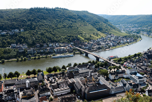 Quadro em tela aerial view of the moselle river