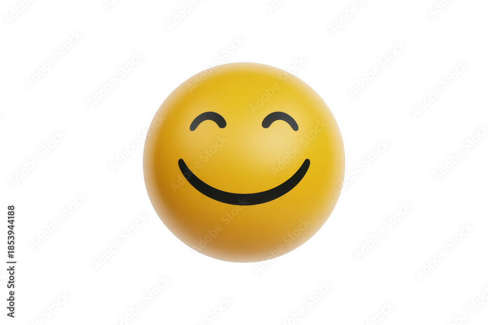 Fototapeta premium Winking smiley face emoji yellow isolated on a transparent background