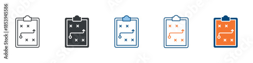 Strategy Icon Set Multiple Style Collection 