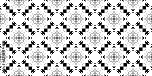 Seamless Transparent Art Deco Geometric Pattern Template