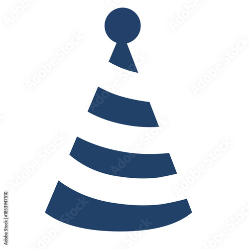 Party Hat Icon Flat Design Style for Birthday and Celebration Event, blue man icon