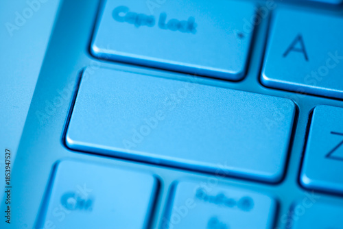 Close-up computer keyboard. Key with name START.