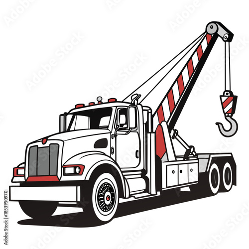 Illustrated tow truck