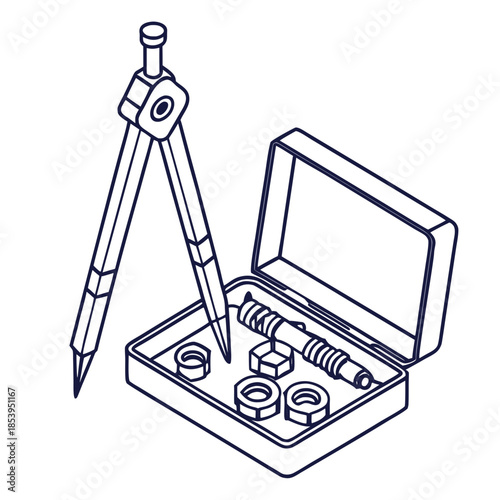 Drawing tools in case