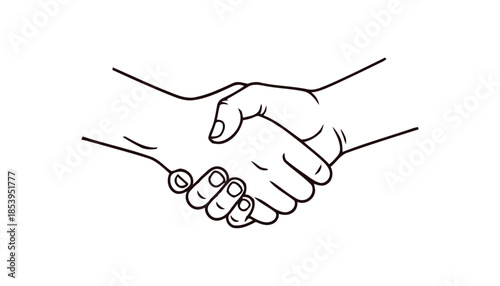 Handshake between two people symbolizing partnership and agreement