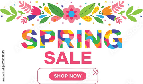 Spring Collection Promotion Background with Clean Layout and Copy Space