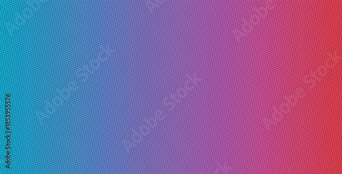 A vibrant gradient background transitions smoothly from deep cerulean blue on the left to fiery crimson red on the right