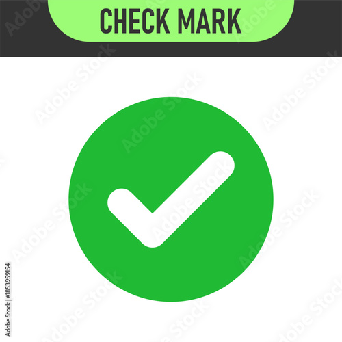 check mark icon button set. check box icon with right and wrong buttons and yes or no checkmark icons in green tick box and red cross. vector illustration	
