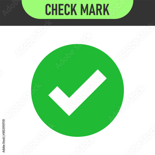 check mark icon button set. check box icon with right and wrong buttons and yes or no checkmark icons in green tick box and red cross. vector illustration	