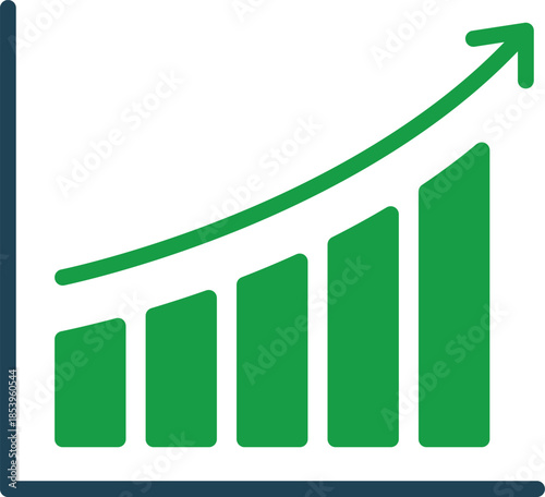 Growth icon set. Containing arrow up and down, growing graph, business Bar chart icons. Ascending and descending schedule. Business infographics. Statistic data, charts, vector