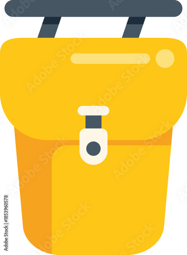 Yellow insulated delivery backpack ensuring thermal stability for hot or cold food transportation