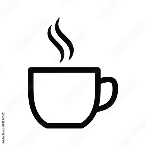 Black Coffee Cup Icon