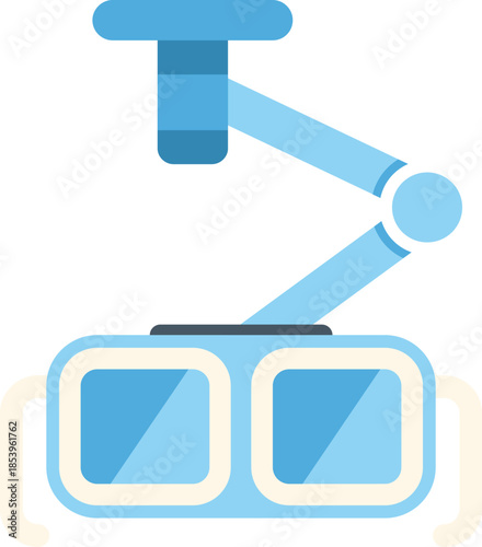Surgical lighting fixture hanging from ceiling providing light during operation