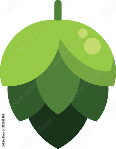 This icon depicts a fresh green hop, an essential ingredient in the brewing of beer