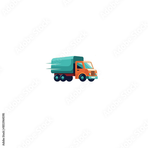 Colorful cartoon truck illustrated for children.