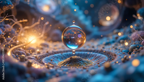 Cosmic Water Droplet: Abstract Reflection of the Universe