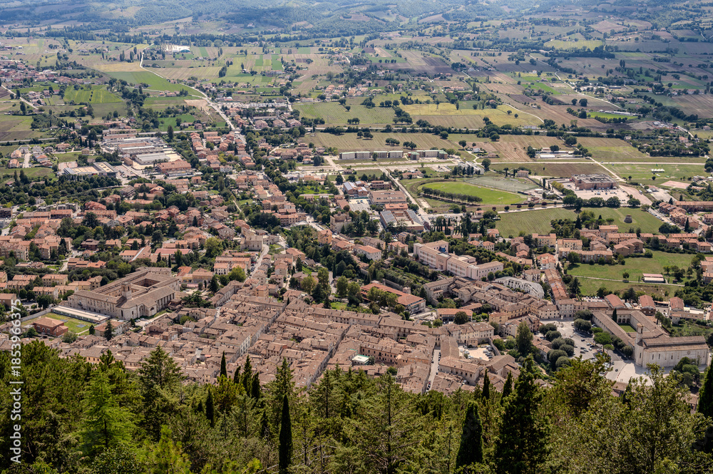 Fototapeta premium Gubbio, Umbria, Italy. Glimpses and panoramas