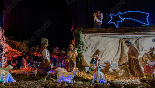 Bilde på lerret Isernia, the nativity scene in the Cathedral of St