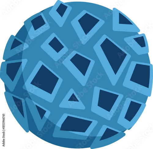 Abstract globe highlighting global concerns and environmental fragility