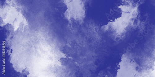 White cloud with Blue sky. abstract watercolor scraped grungy background.  A breathtaking expanse of billowing clouds forming intricate shapes against the endless blue backdrop. subtle forces of wind 