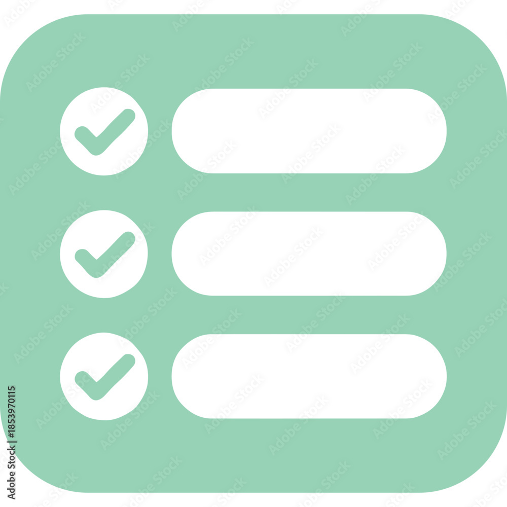 Obraz premium Modern Business ToDo List Illustration with Rounded Corners and Transparent Background