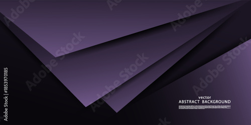 Abstract overlapping triangles background. Paper cut design with dark purple element pattern concept. EPS10 vector.