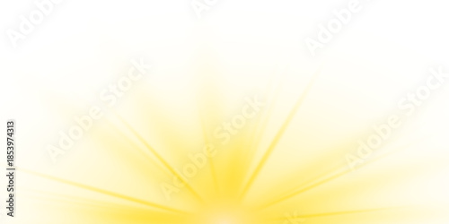 Sun light with glare. Golden flash, star rays png. Vector illustration with sparkles. Transparent yellow sunlight special lens flash light effect.