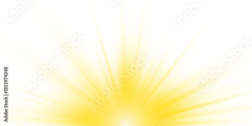 Sun light with glare. Golden flash, star rays png. Vector illustration with sparkles. Transparent yellow sunlight special lens flash light effect.