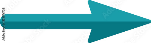 Simple turquoise arrow pointing to the right, perfect for indicating direction or progress