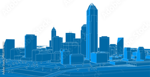  city ​​metropolis sketch 3d illustration