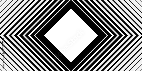 Minimal Latar Belakang Hitam dan Putih dengan Panah Mengarah Ke Kanan. Transisi Bergaris dari Garis Hitam ke Garis Tegas Abstrak Putih. Pola Sederhana.