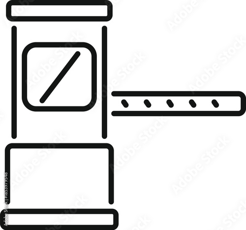 Simple line drawing of a judge's gavel, representing legal decisions and courtroom authority
