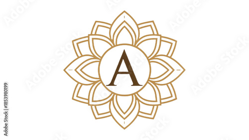 “Golden Lotus ‘A’ Monogram Logo”