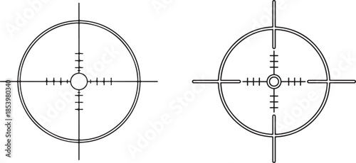 target crosshair icon set two black target symbols vector, Crosshair Target Reticle Icons Set Aim Scope Sight Vector Illustration, Gun target icon vector illustration.