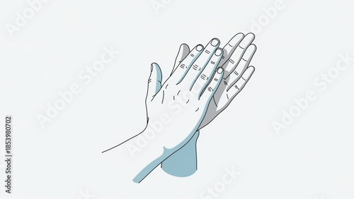 Clapping Hands: An artistic depiction of two hands coming together, illustrating applause and appreciation, ready to applaud any success.