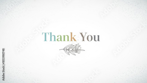 Thank You card with a leaf: Simple but elegant design conveys gratitude, suitable for various occasions.