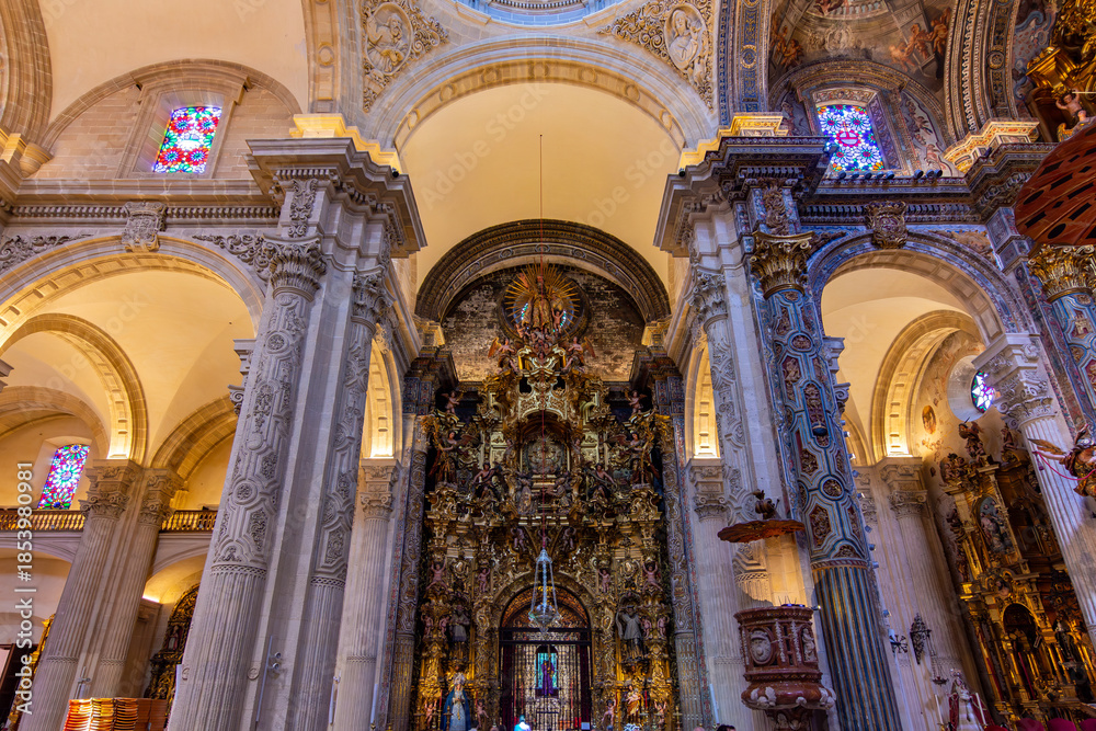 Fototapeta premium Church of Divine Savior (Iglesia Colegial del Divino Salvador) interiors, Seville, Spain