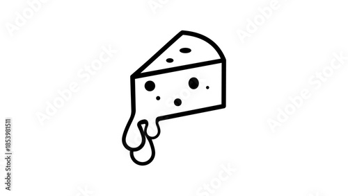processed cheese symbol, black isolated silhouette