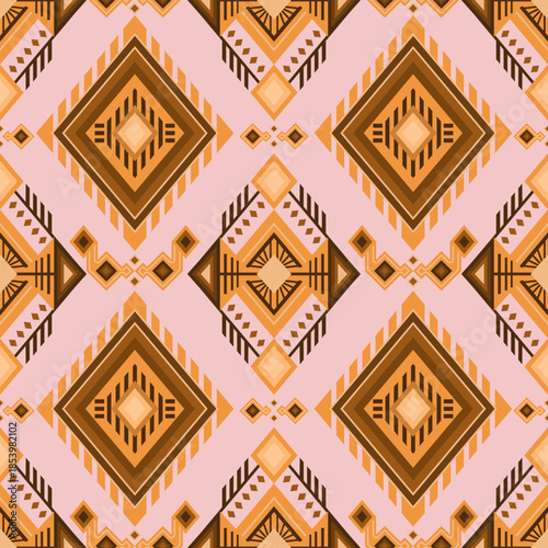 fabric geometric pattern bohemian brown color boho