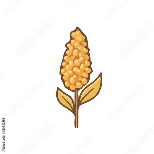 Simple_flat_2D_icon_of_a_quinoa_grain_Vector, eps, flat design, animation design, simple flat 2D icon, minimalist design, clipart, illustration, EPS format