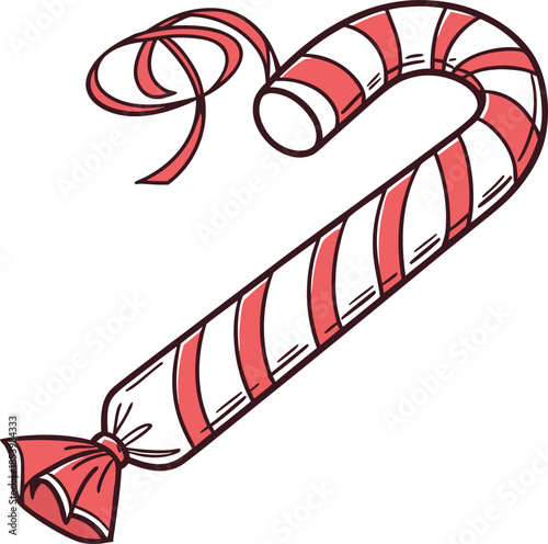 candy-cane silhouette vector design