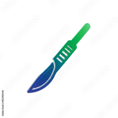 Surgical Scalpel Illustration: A Detailed Depiction of a Medical Instrument.