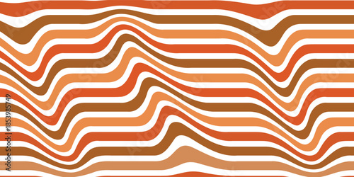 Abstract lines of the wave in the retro style of the 70s. Vector pattern background