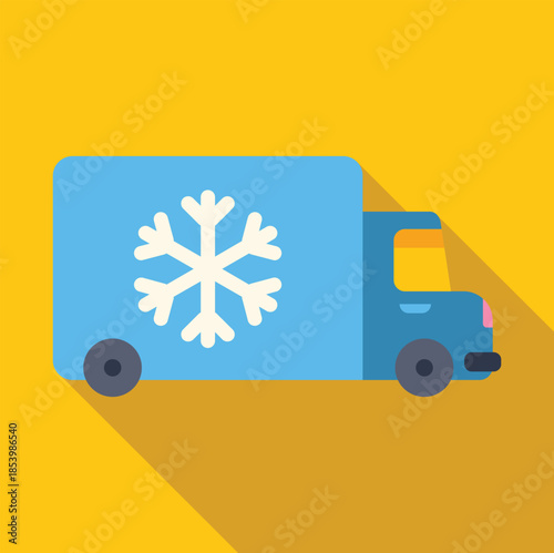 Refrigerated truck ensuring freshness and quality of temperature sensitive products during transportation
