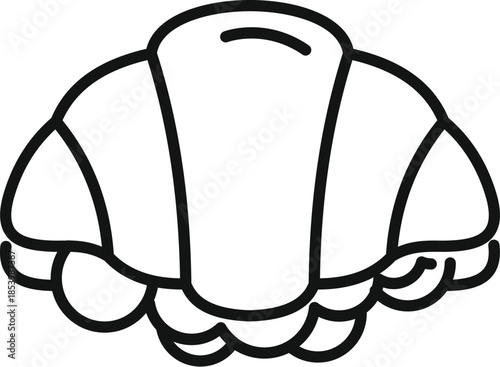 Golden brown croissant, embodying french culinary tradition, ready to be enjoyed