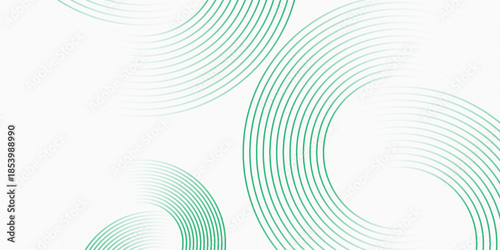 Fototapeta premium Abstract Green Curved Line Pattern on White Background with Minimal Modern Style. Suit for banner, web, brochure, pamflet and presentation