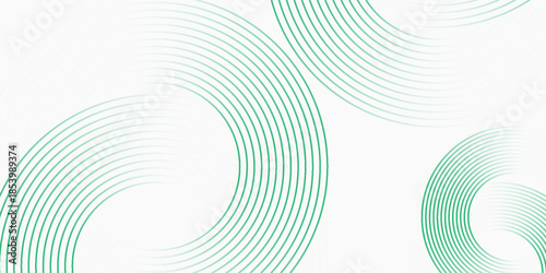 Abstract Green Curved Line Pattern on White Background with Minimal Modern Style. Modern Trendy design in Vector Illustration