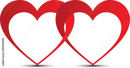 Heart shape design for love symbols, Set simple drawings heart symbols, valentines day related designs and frames, Red heart formed by Available in vector EPS format. editable vector file format.