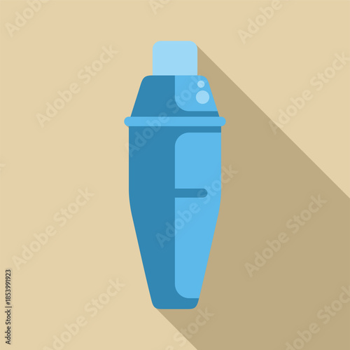 Cocktail shaker with lid, measurement lines, and strainer, perfect for mixing refreshing drinks