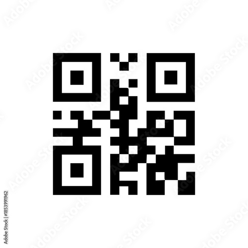 modern QR code for mobile payment and information access icon flat design